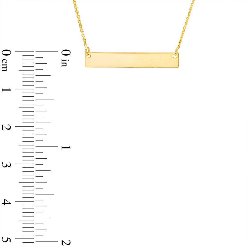 Mini Bar Necklace in 14K Gold