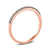 Thumbnail Image 1 of 1/10 CT. T.W. Champagne Diamond Anniversary Band in 10K Rose Gold with Black Rhodium