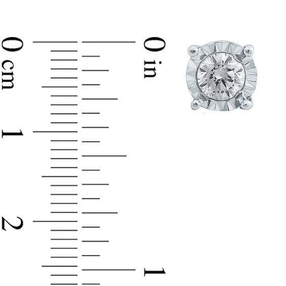 1/4 CT. T.w. Diamond Solitaire Stud Earrings in 10K White Gold