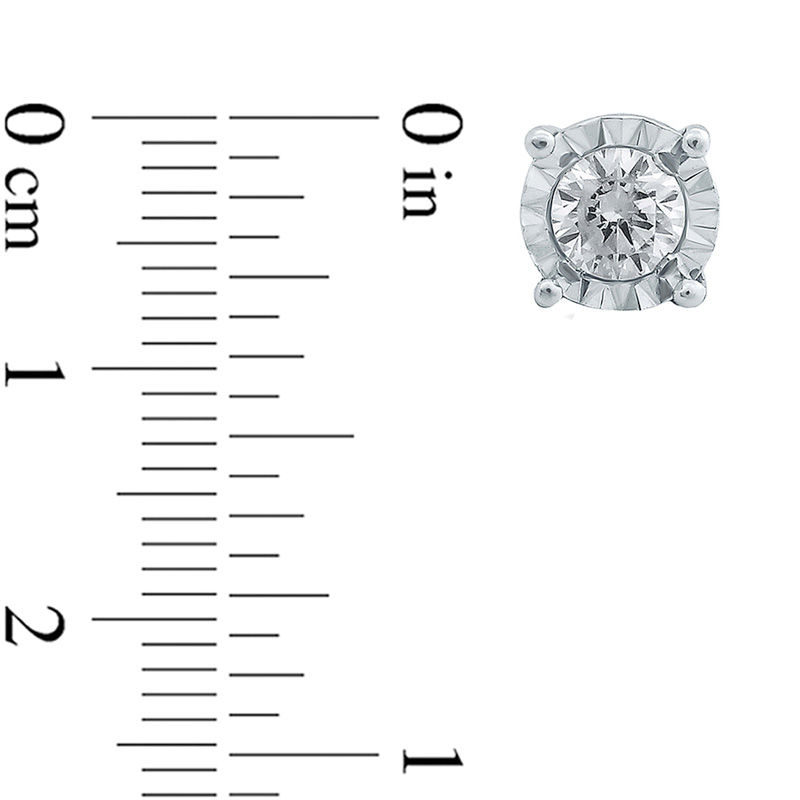Main Image 2 of 1/4 CT. T.W. Diamond Solitaire Stud Earrings in 10K White Gold