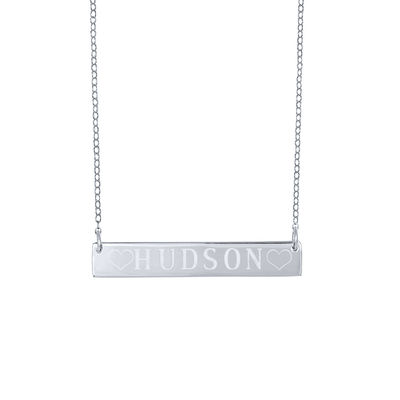 Engravable Bar Name Necklace in 
