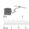 Thumbnail Image 2 of Men's Engravable Square Tie Tack in Brass with Gunmetal Grey Electroplate (1 Initial)