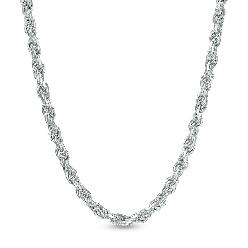 050 Gauge Rope Chain Necklace in Sterling Silver - 30