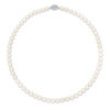 Thumbnail Image 1 of Vera Wang Love Collection 6.5 - 7.0mm Cultured Freshwater Pearl 1/15 CT. T.W. Diamond Strand Necklace in Sterling Silver