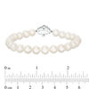 Thumbnail Image 3 of Vera Wang Love Collection 6.5-7.0mm Freshwater Cultured Pearl  1/15 CT. T.W. Diamond Strand Bracelet in Sterling Silver
