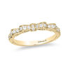 Thumbnail Image 0 of Enchanted Disney Snow White 1/4 CT. T.W. Diamond Bow Wedding Band in 14K Gold