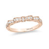 Thumbnail Image 1 of Enchanted Disney Snow White 1/4 CT. T.W. Diamond Bow Wedding Band in 14K Rose Gold