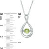 Thumbnail Image 1 of Unstoppable Love™ 4.5mm Peridot and Lab-Created White Sapphire Infinity Pendant in Sterling Silver