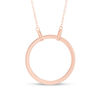 Thumbnail Image 0 of Large Open Circle Necklace in 14K Rose Gold