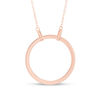 Thumbnail Image 1 of Large Open Circle Necklace in 14K Rose Gold