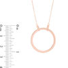Thumbnail Image 1 of Large Open Circle Necklace in 14K Rose Gold