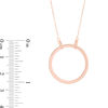 Thumbnail Image 2 of Large Open Circle Necklace in 14K Rose Gold