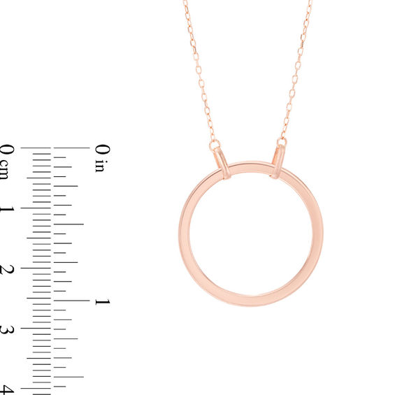 Large Open Circle Necklace in 14K Rose Gold