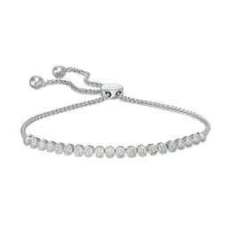 1/4 CT. T.W. Composite Diamond Bolo Bracelet in Sterling Silver - 9.5"