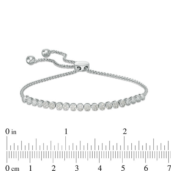 1/4 CT. T.w. Composite Diamond Bolo Bracelet in Sterling Silver - 9.5"