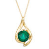 Thumbnail Image 0 of 8.0mm Lab-Created Emerald Teardrop Pendant in 10K Gold