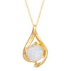 Thumbnail Image 0 of 8.0mm Lab-Created Opal Teardrop Pendant in 10K Gold