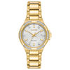 Thumbnail Image 0 of Ladies' Citizen Eco-Drive® Riva Diamond Accent Gold-Tone Watch with Silver-Tone Dial (Model: EW2462-51A)