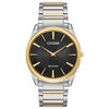 Thumbnail Image 1 of Men's Citizen Eco-Drive® Stiletto Two-Tone Watch with Black Dial (Model: AR3074-54E)