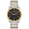 Thumbnail Image 0 of Men's Citizen Eco-Drive® Stiletto Two-Tone Watch with Black Dial (Model: AR3074-54E)