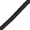 Thumbnail Image 1 of Black and Grey Braided Leather Bracelet in Stainless Steel with Black IP - 8.5"