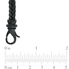 Thumbnail Image 2 of Black and Grey Braided Leather Bracelet in Stainless Steel with Black IP - 8.5"