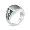 Thumbnail Image 2 of Cushion-Cut Hematite Oxidized Anchor Ring in Sterling Silver