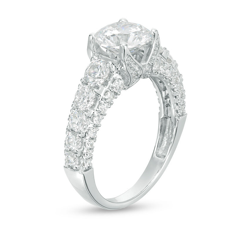 Celebration Ideal 3 CT. T.W. Diamond Engagement Ring in 14K White Gold (I/I1)