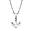 Thumbnail Image 1 of Men's Twisted Anchor Pendant in Sterling Silver - 22"