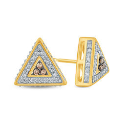 earrings diamond mens gold zales stud triangle