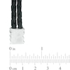 Thumbnail Image 1 of Men's Black Leather Anchor Bracelet in Sterling Silver - 8.5"