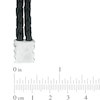 Thumbnail Image 2 of Men's Black Leather Anchor Bracelet in Sterling Silver - 8.5"