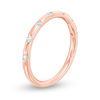 Thumbnail Image 2 of 1/8 CT. T.W. Diamond Seven Stone Station Anniversary Band in 10K Rose Gold
