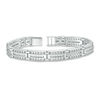 Thumbnail Image 3 of 4 CT. T.W. Diamond Link Bracelet in 10K White Gold - 8.5"