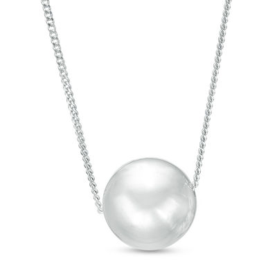 Zales Ladies' Graduating Ball Bead Necklace in Sterling Silver - 18