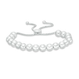 Beaded Bolo Bracelet in Sterling Silver - 9.0"