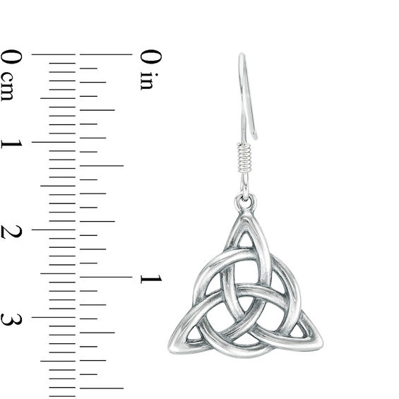Oxidized Celtic Knot Drop Earrings in Sterling Silver