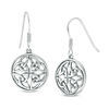 Thumbnail Image 1 of Oxidized Celtic Knot Circle Drop Earrings in Sterling Silver