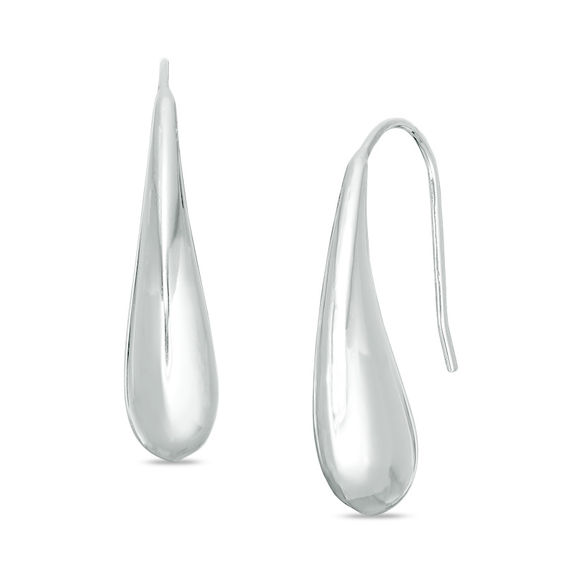High-Polish Teardrop Earrings in Sterling Silver