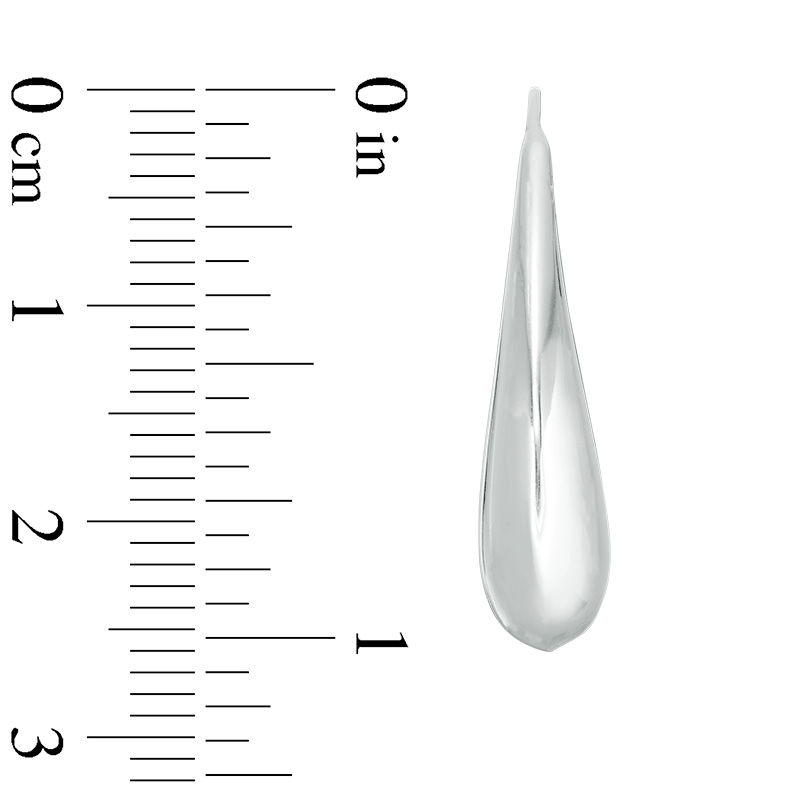 Main Image 2 of High-Polish Teardrop Earrings in Sterling Silver