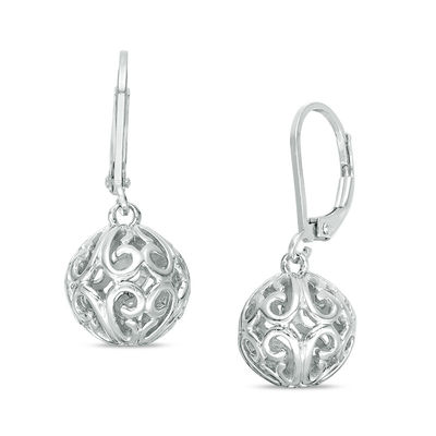 Filigree Sterling Silver Earrings Drop Earrings Silver Earrings aquamarine earrings simple Sterling Silver Earrings Jewelry Gift