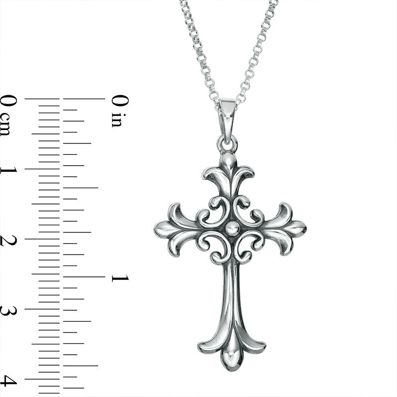 Oxidized Celtic Cross Pendant in Sterling Silver