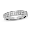 Thumbnail Image 0 of 1/2 CT. T.W Certified Diamond Double Row Wedding Band in 14K White Gold (I/I1)