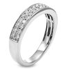 Thumbnail Image 1 of 1/2 CT. T.W Certified Diamond Double Row Wedding Band in 14K White Gold (I/I1)