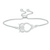 Thumbnail Image 0 of 1/10 CT. T.W. Diamond Owl Bolo Bracelet in Sterling Silver - 8.0"