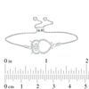 Thumbnail Image 1 of 1/10 CT. T.W. Diamond Owl Bolo Bracelet in Sterling Silver - 8.0"