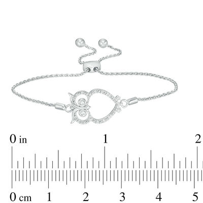 Sterling Silver Polished Owl Bracelet 6 Inches Long