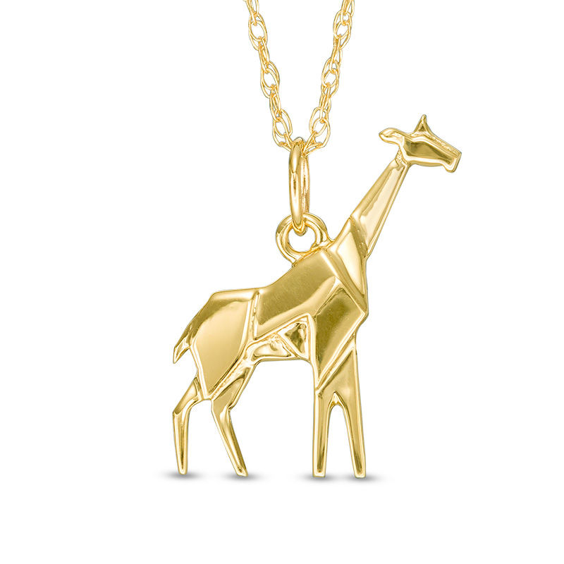 Origami Giraffe Pendant In 14k Gold Zales