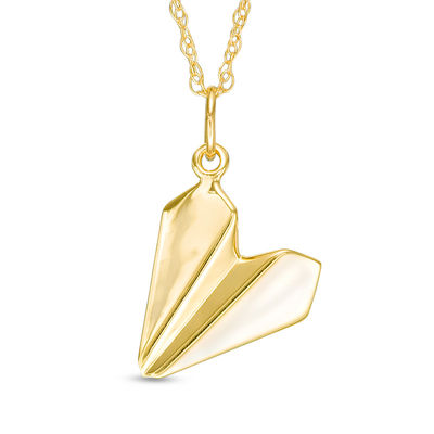 Color Origami Aircraft Shape Paper Airplane Pendant Clavicle Chain Necklace 