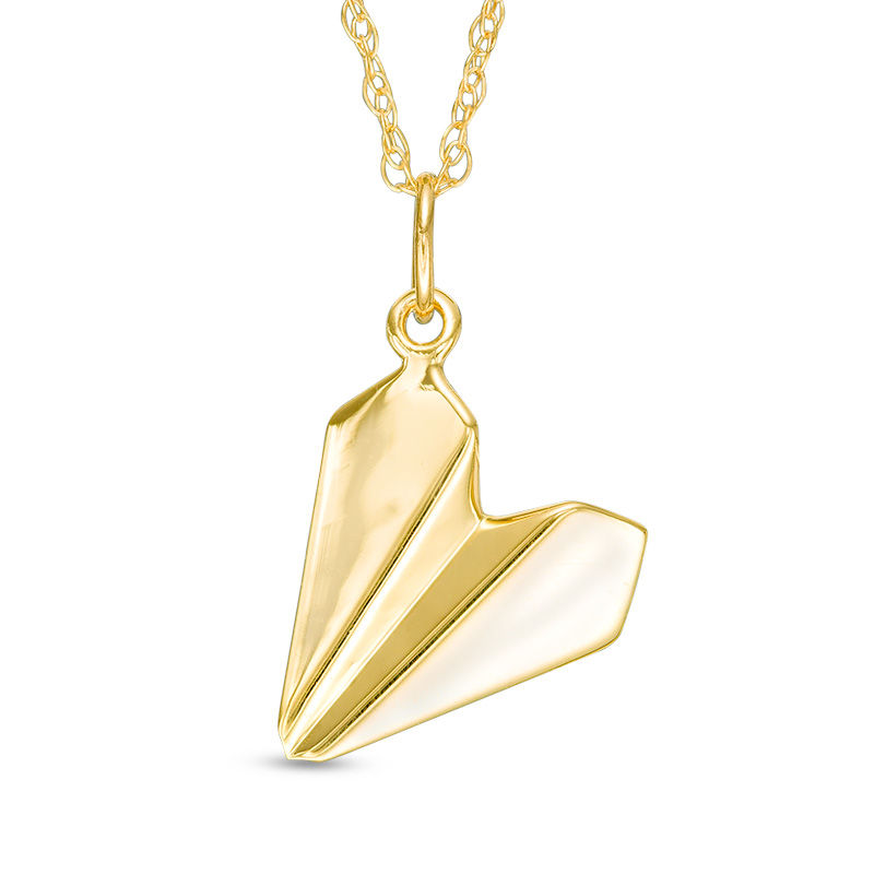 paper airplane necklace